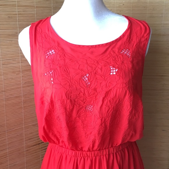 F21 Red Crochet Open Back Dress - Picture 2 of 5
